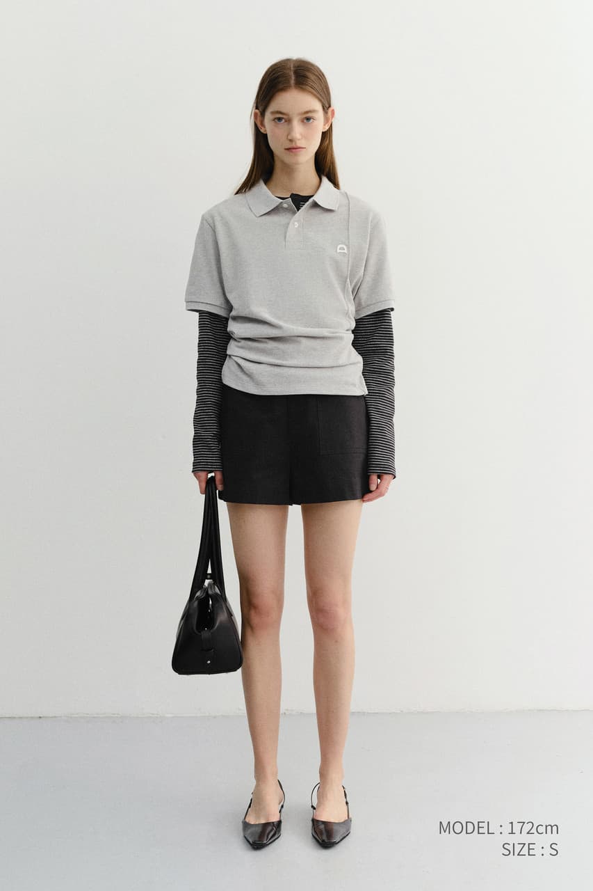COTTON SAFARI SHORTS BLACK_UDPA6B245BK
