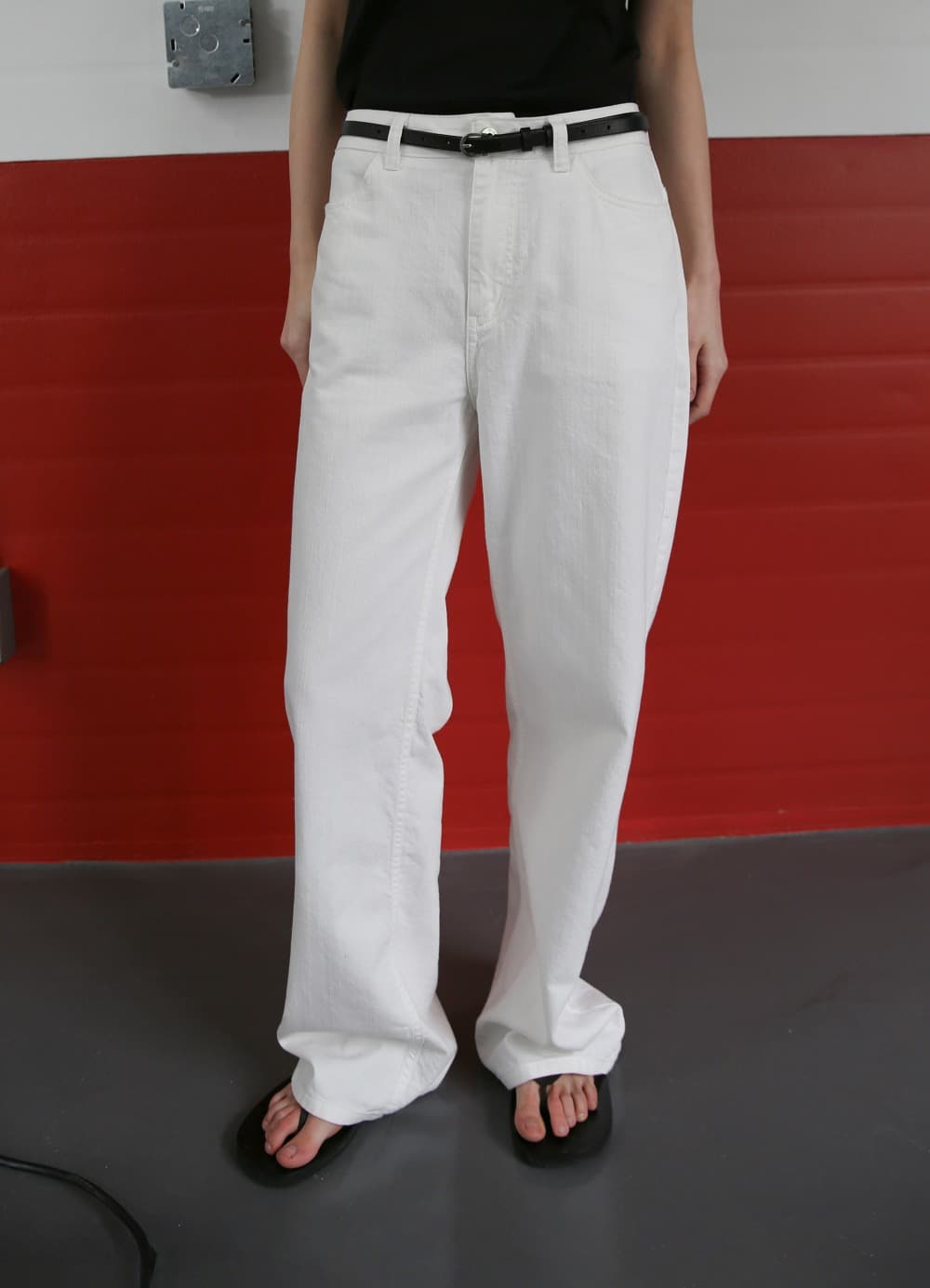 Relaxed Light Cotton Pants - Off White