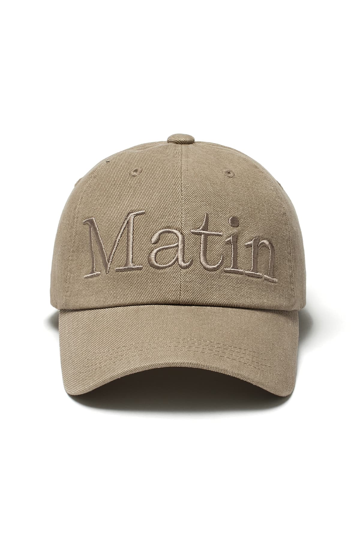 MATIN LOGO WASHED BALL CAP IN BEIGE