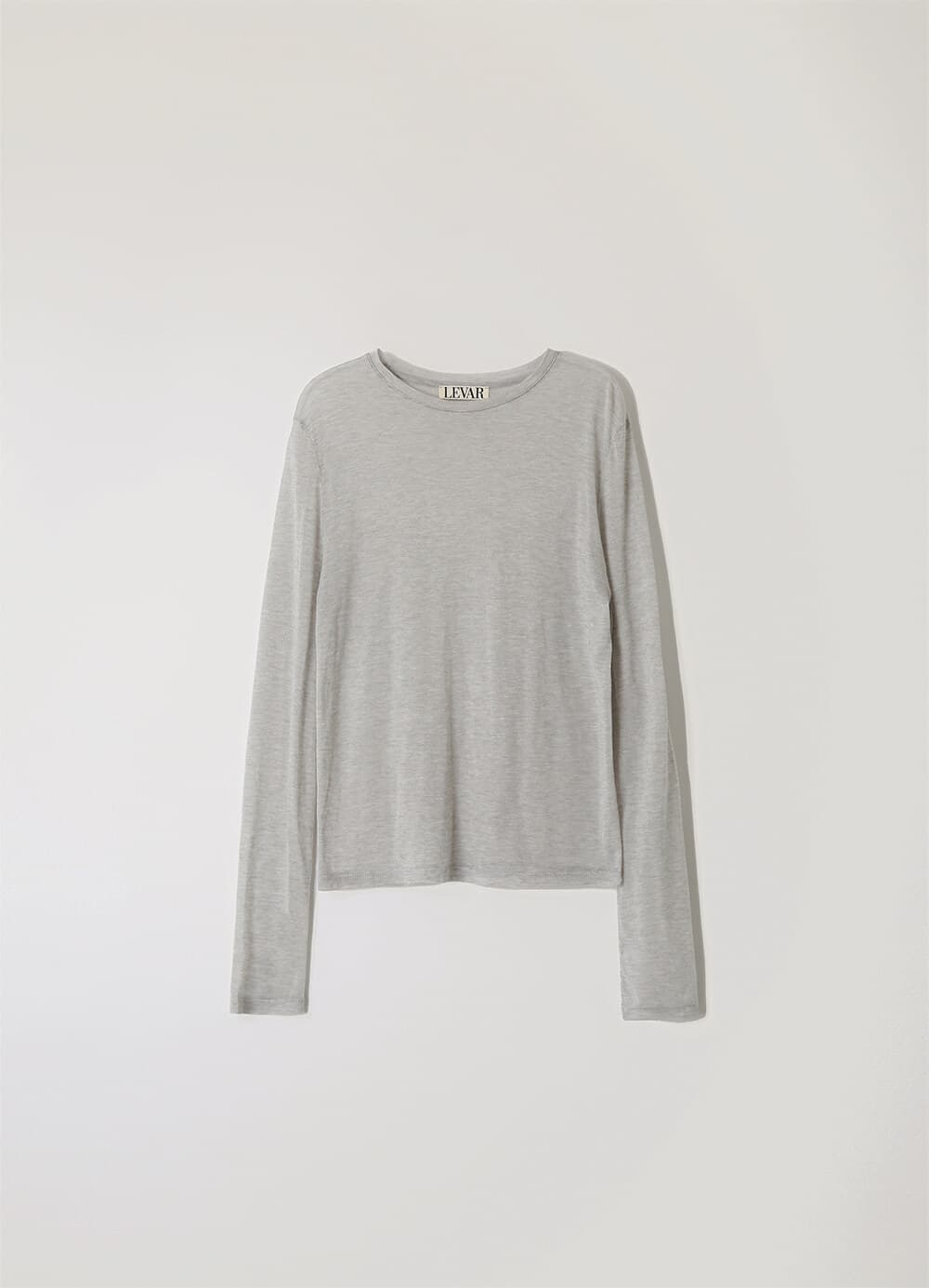 Layered Long Sleeve T-Shirt - Light Grey