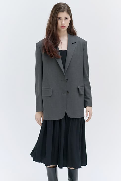 25SN relax-fit basic jacket [CHA]