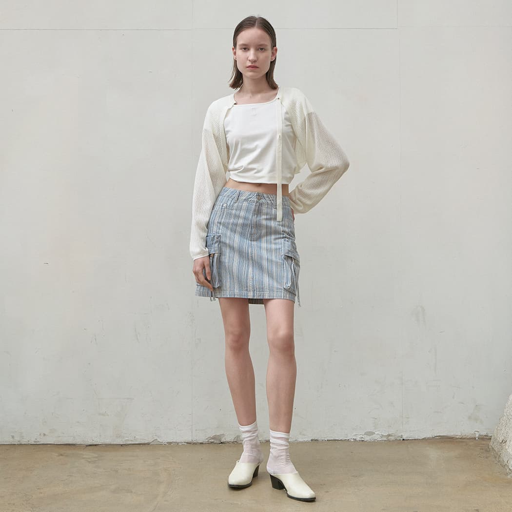 (SK-4929)OUT POCKET DENIM SKIRT