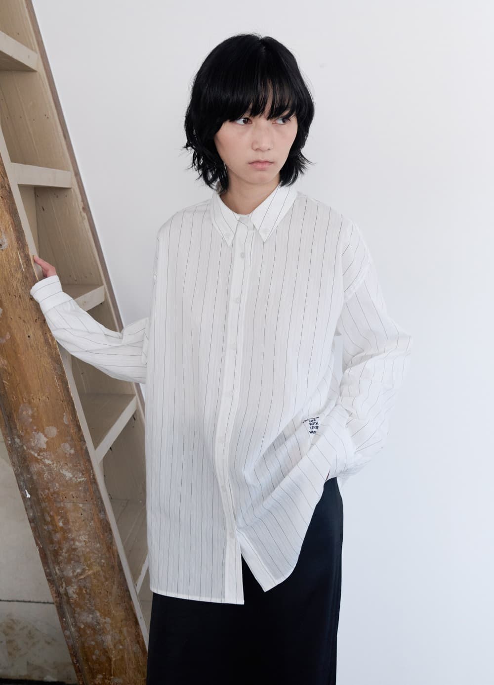 Fresh Stripe Over-Shirt - Off White Stripe