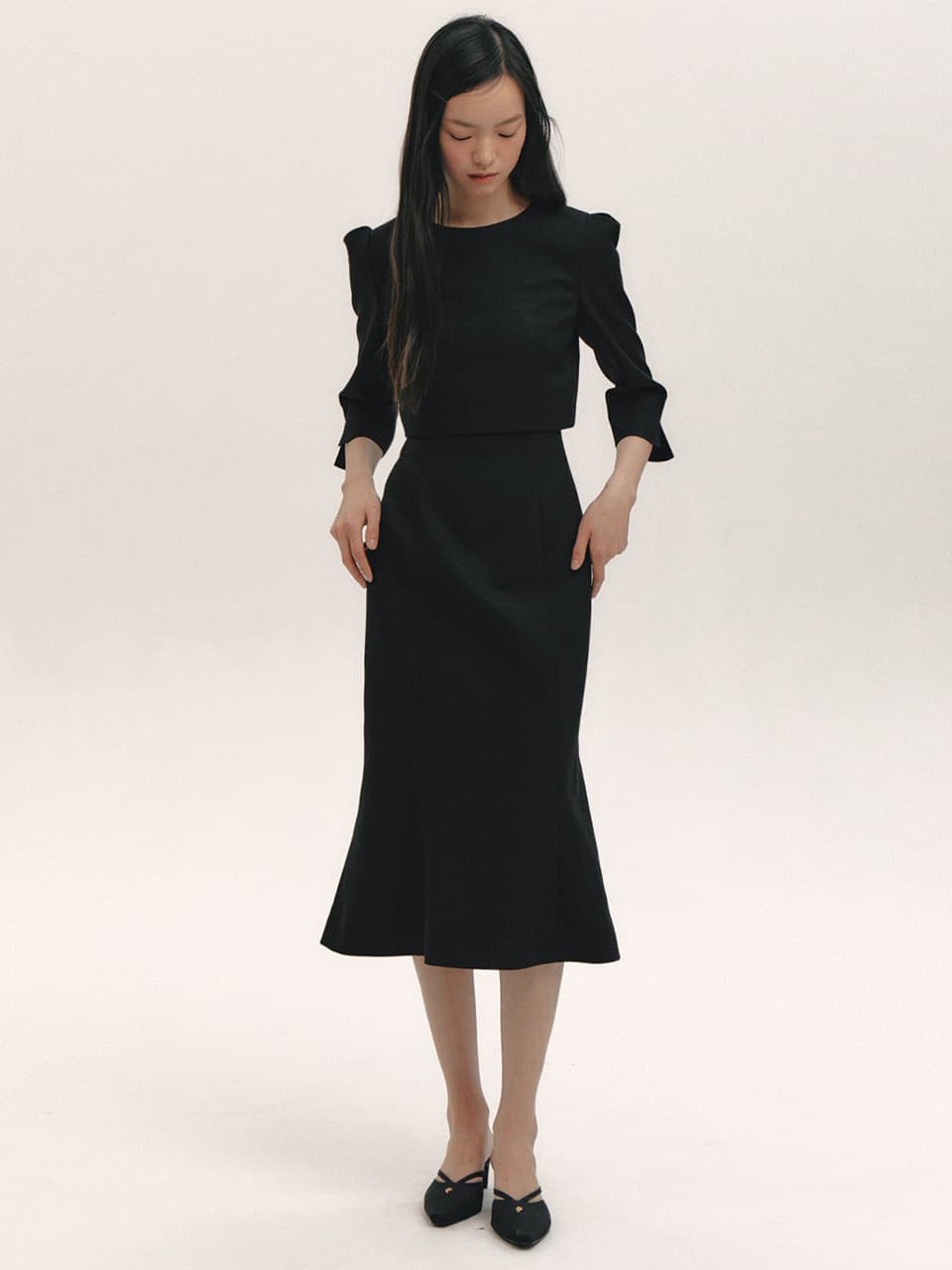 Overlay Mermaid Dress(2color)