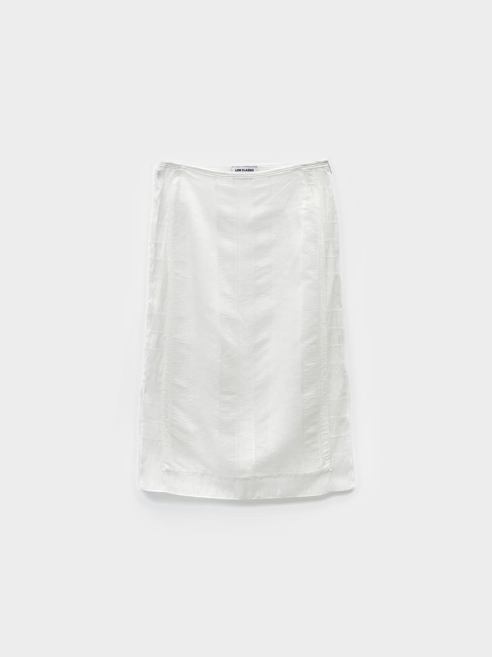 See-Through Layered Skirt_White