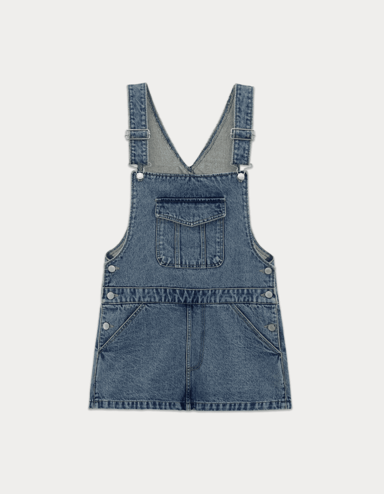 Denim Vintage Low Skirt Overall - Vintage Blue