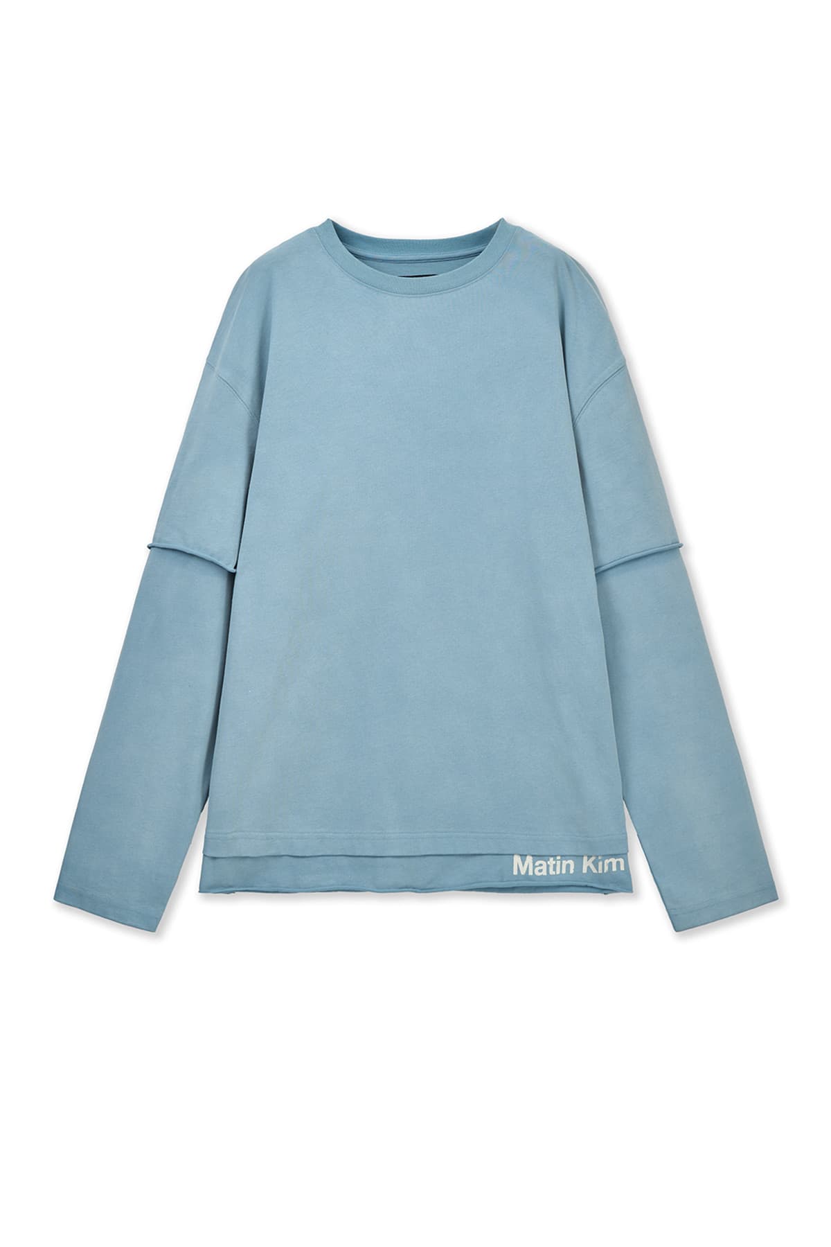 SPRAY EFFECT LAYERED TOP FOR MEN IN LIGHT BLUE