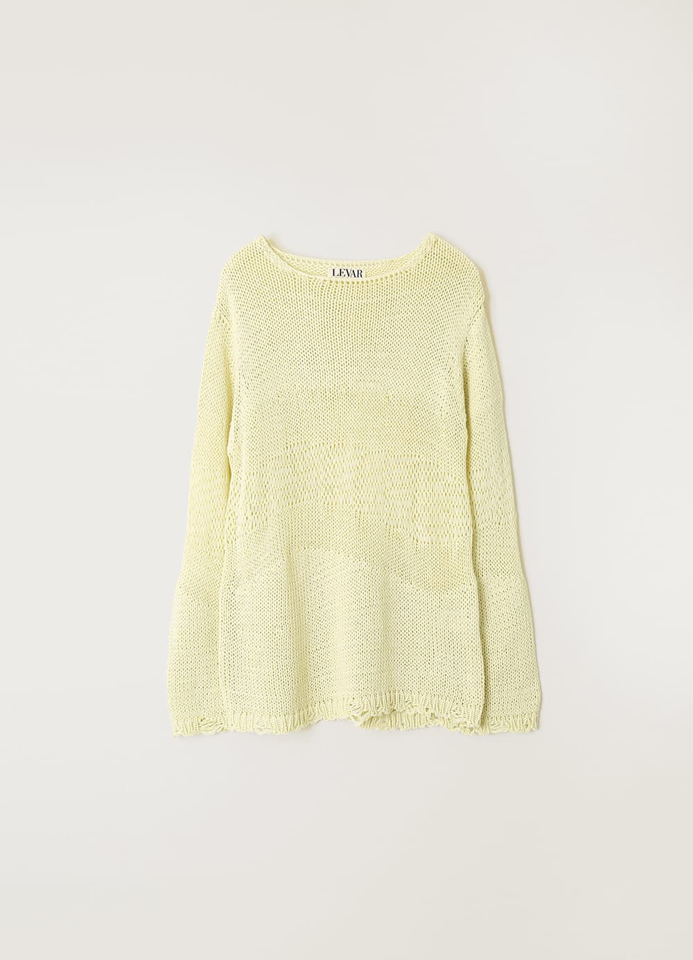 Multi-Texture Net Knit - Pale Yellow