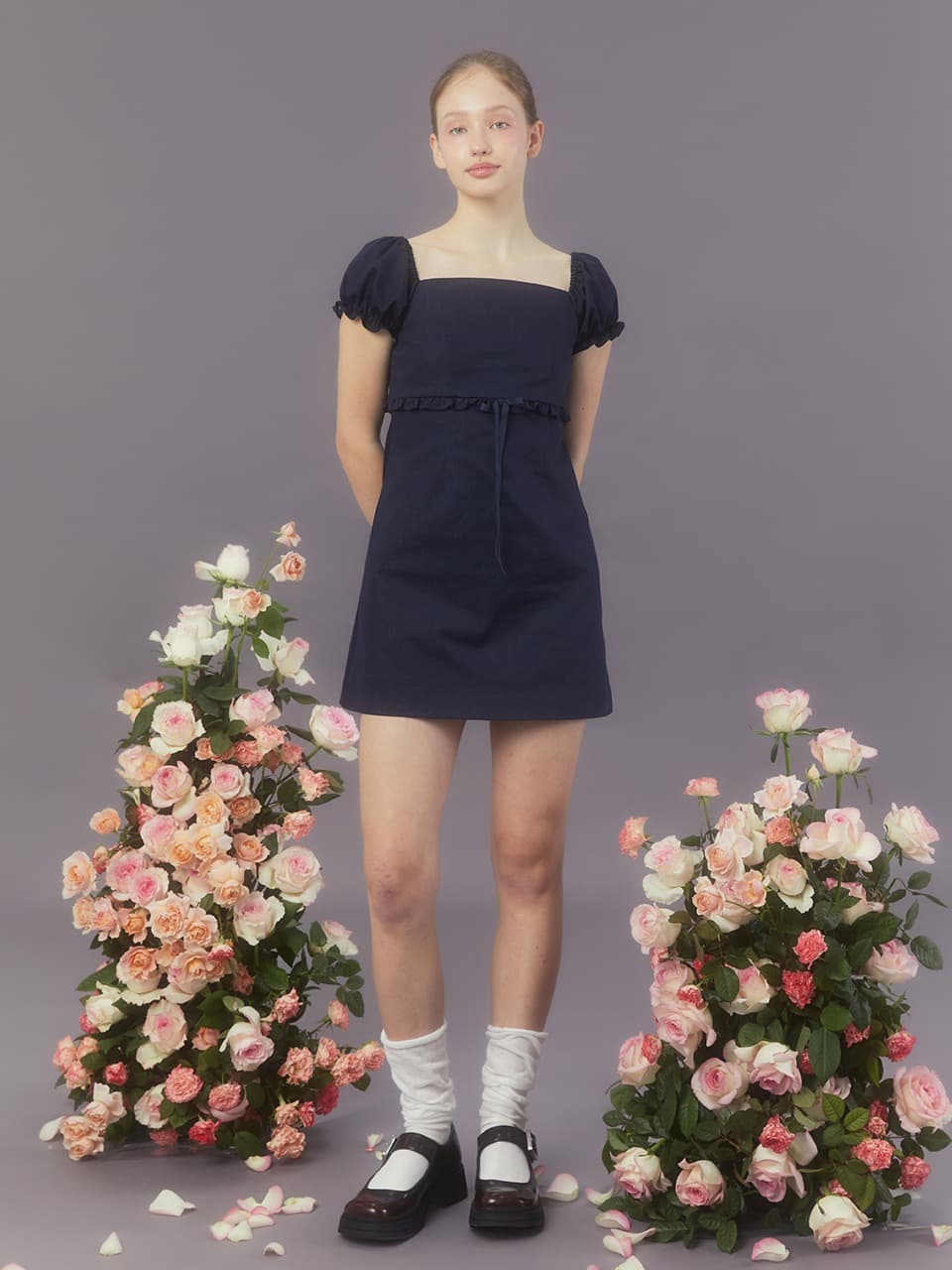 PETIT DENIM ONE-PIECE (DARK INDIGO)