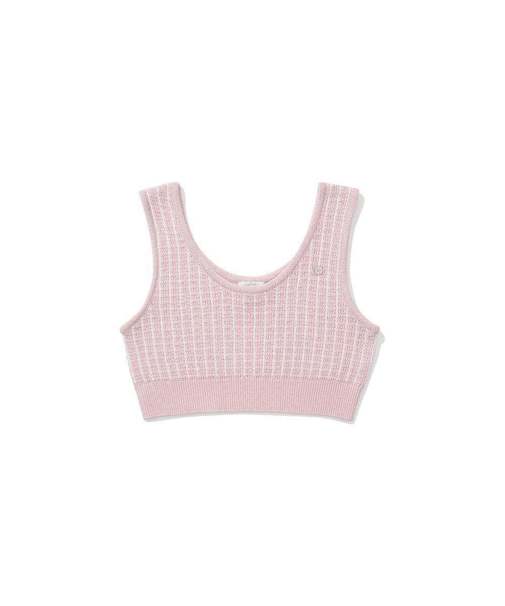 우먼 뷔스티에 니트 베스트 Light Pink