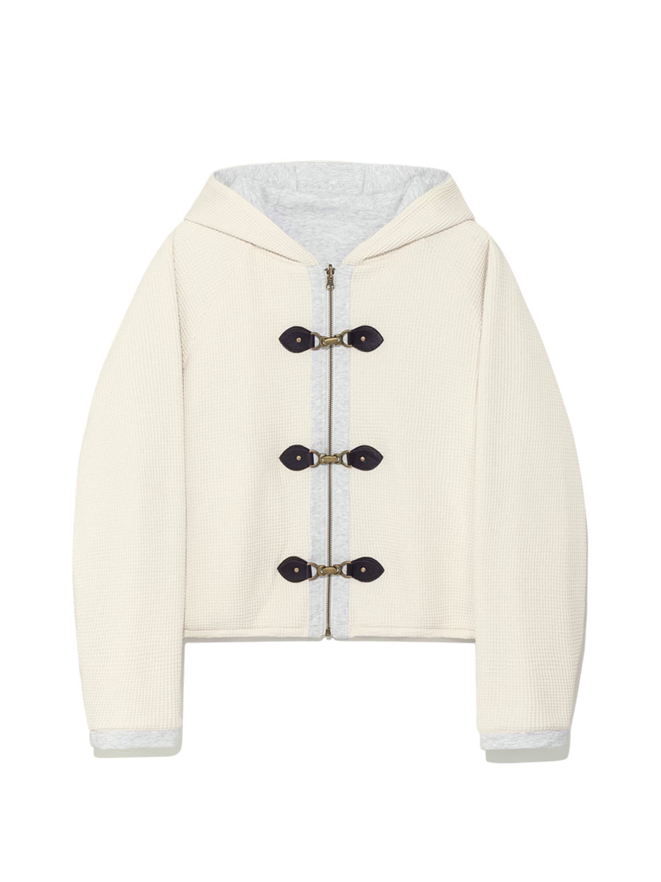 NOVA REVERSIBLE WAFFLE JACKET (MELANGE GRAY)