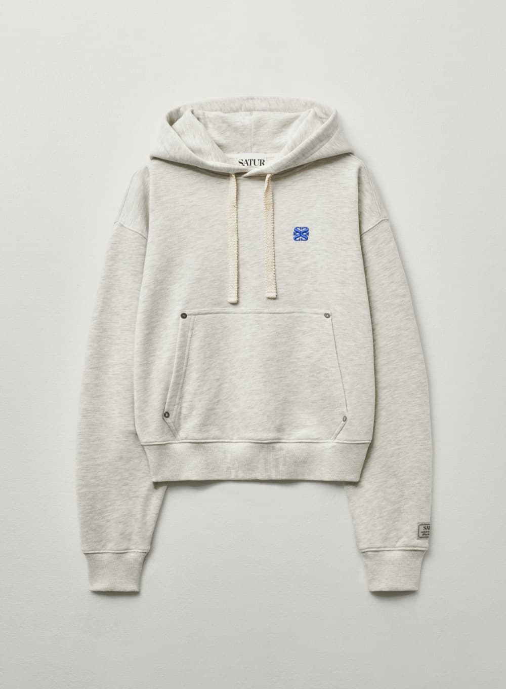 (W) Classic Small Logo Rivet Hoodie - Art Blue