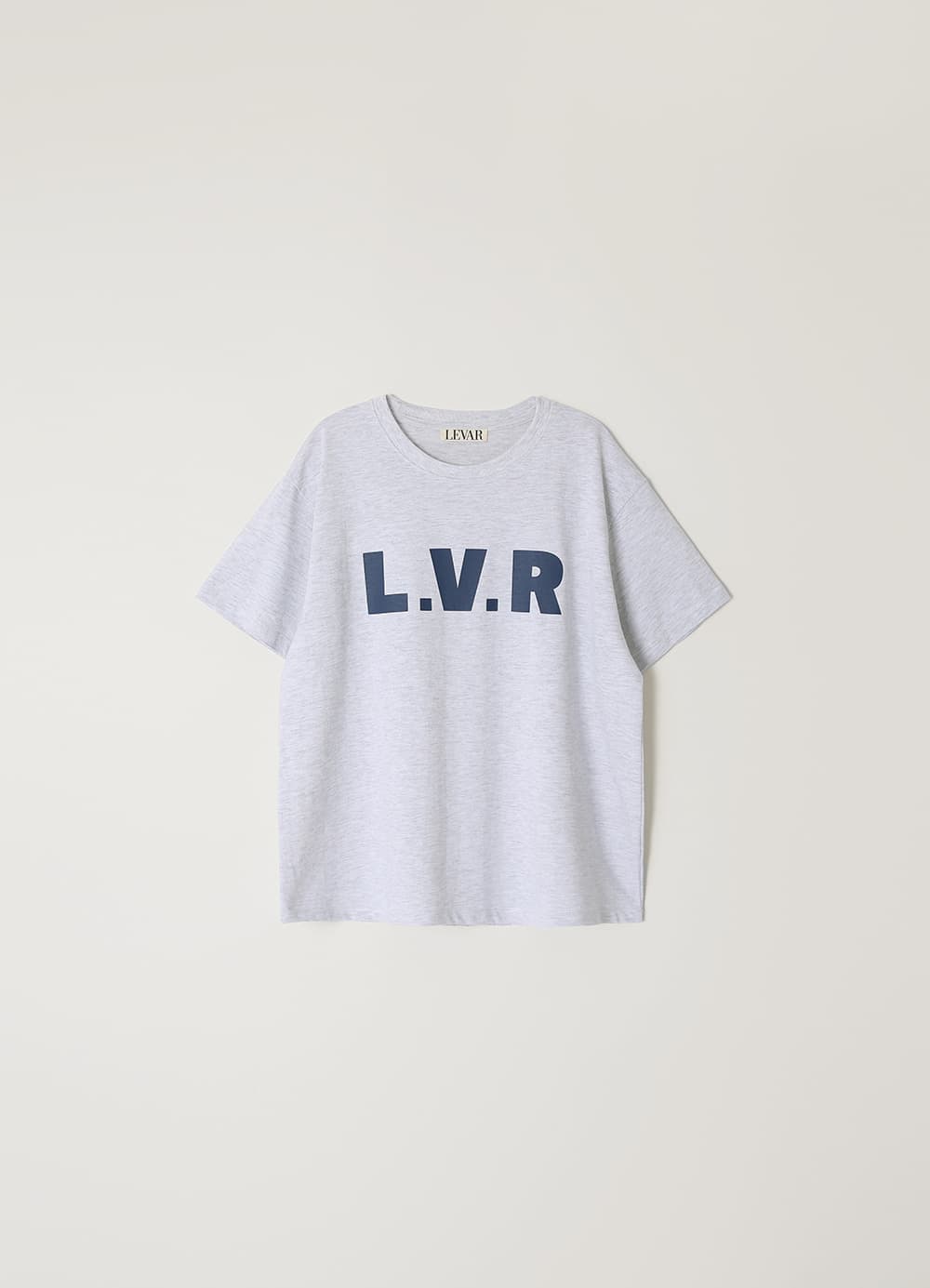 L.V.R Signature Cotton T-Shirt - Melange Grey