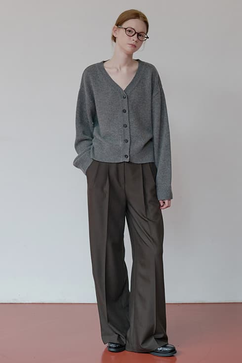 25FN two-tuck wide pants [D/BR]