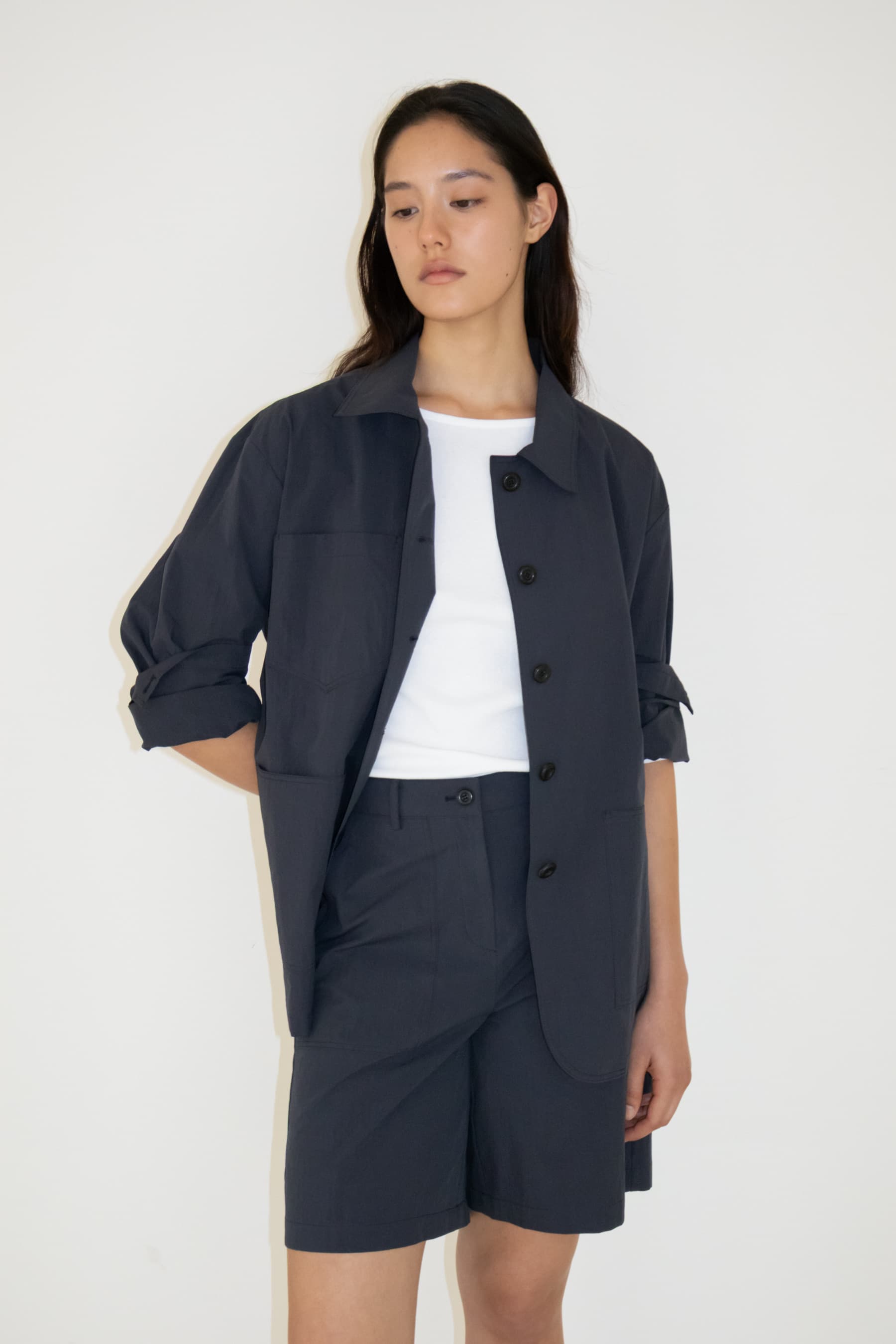 Breeze Cotton Work Jacket (Navy)