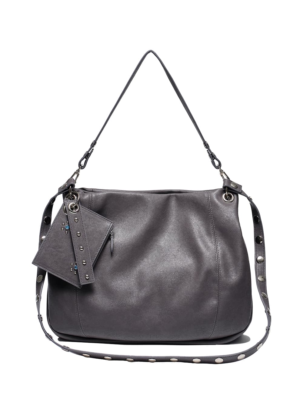 2WAY LEATHER HOBO BAG_CHARCOAL