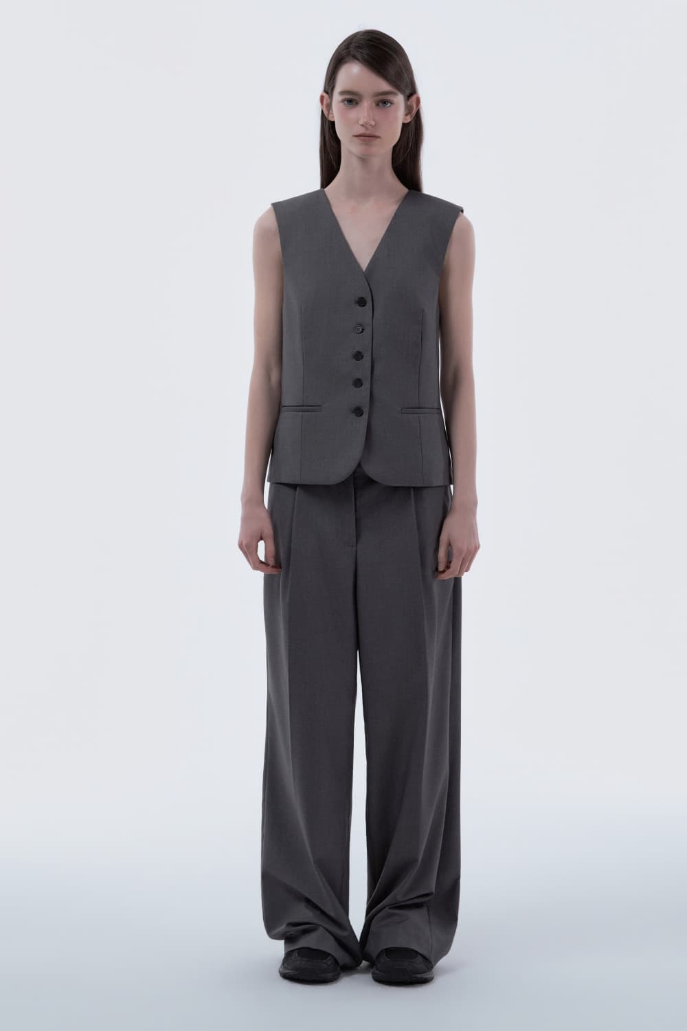 Lydia Suit Wide Pants - Grey
