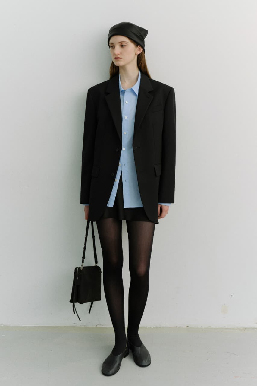 UNISEX 2 BUTTON WOOL BLAZER BLACK_UDJA6A102BK