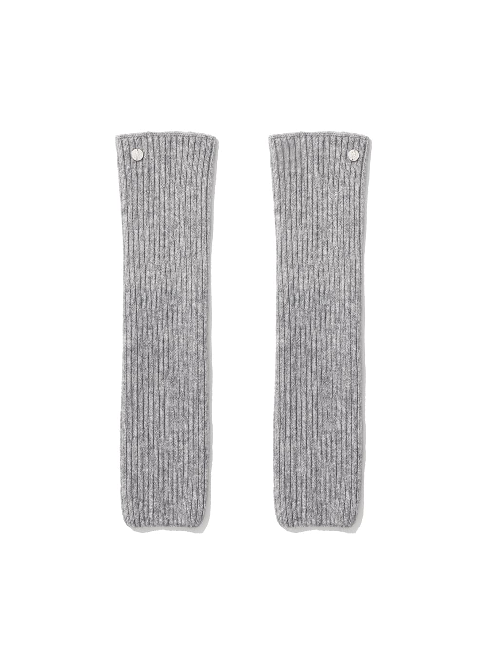 BUTTON POINTED RIBBED LEG WARMER_MELANGE