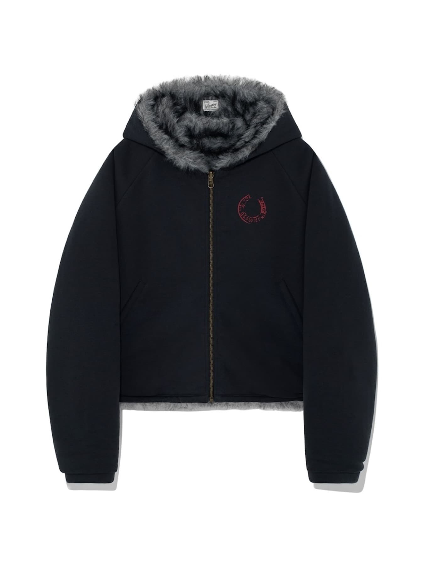 MOOR REVERSIBLE FUR JACKET (CHARCOAL)