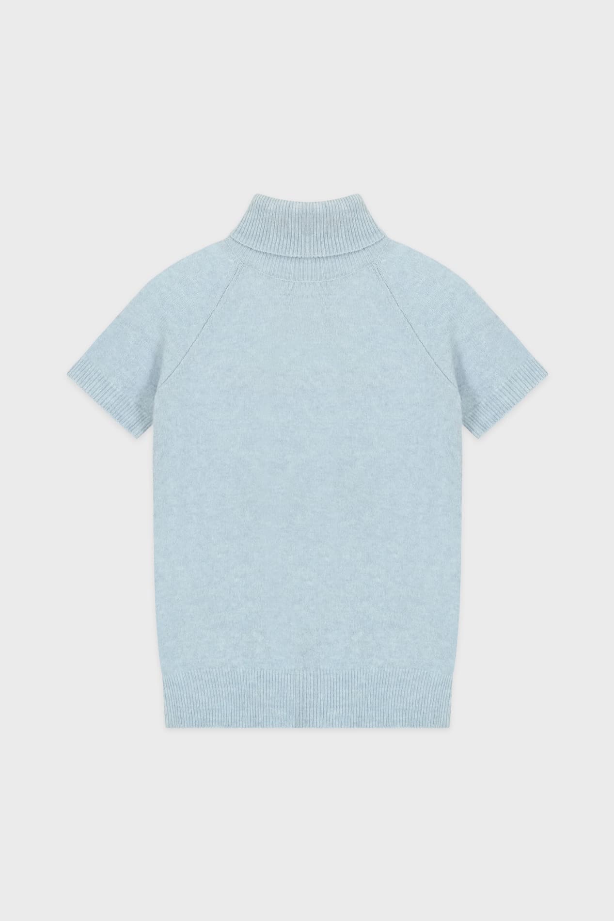Rabbit Tie Half Sleeve Turtleneck Knit (Light Blue)