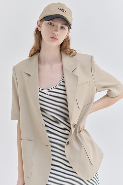 25MN linen half sleeve jacket [BE]