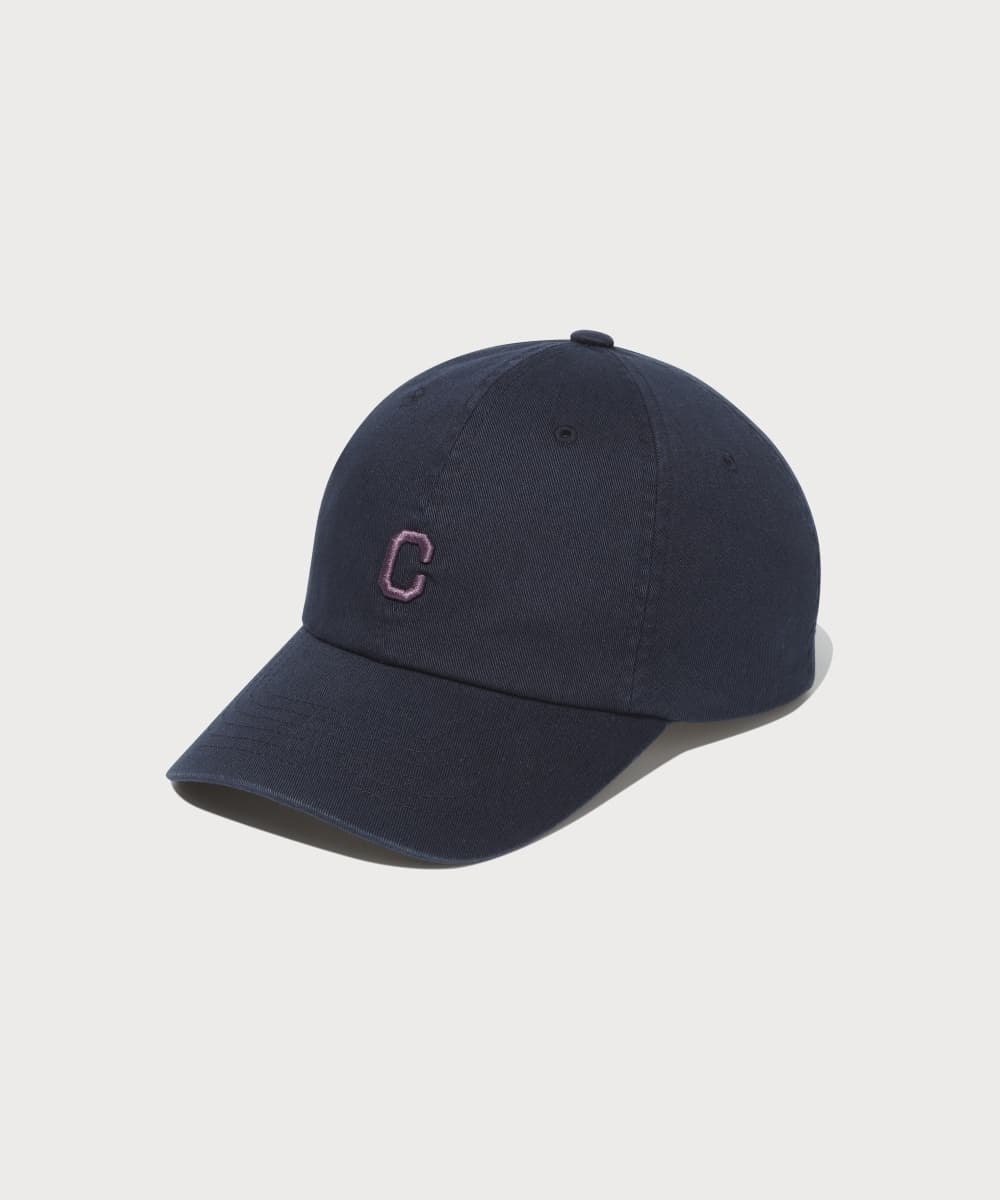 스몰 C로고 3D 자수 코지 핏 볼캡 Navy