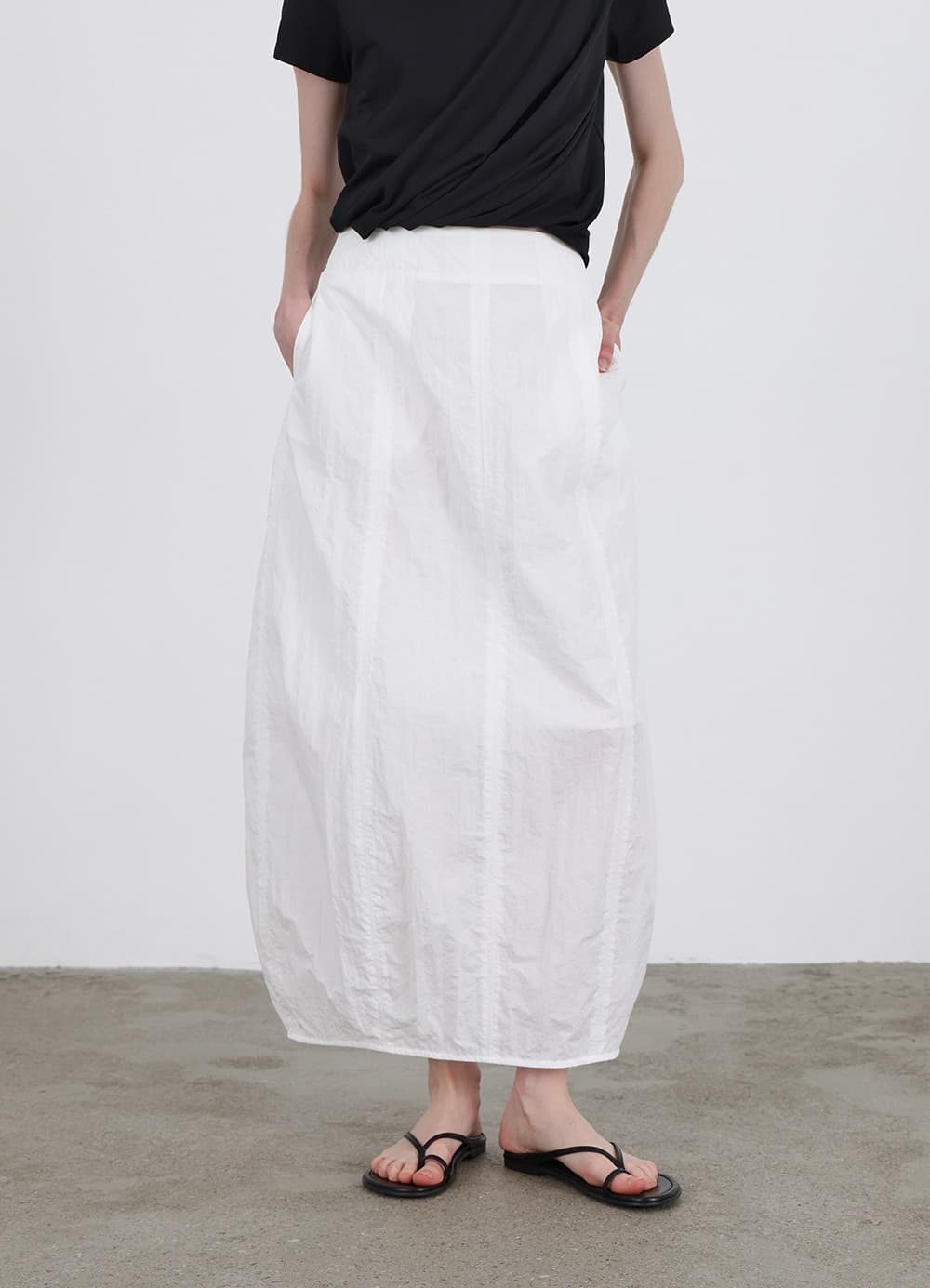 Crunchy Balloon Skirt - Off White