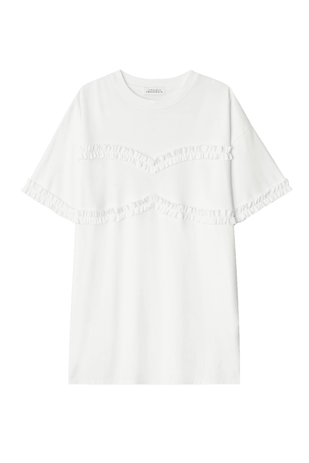 Wave Ruffle Dress (White)