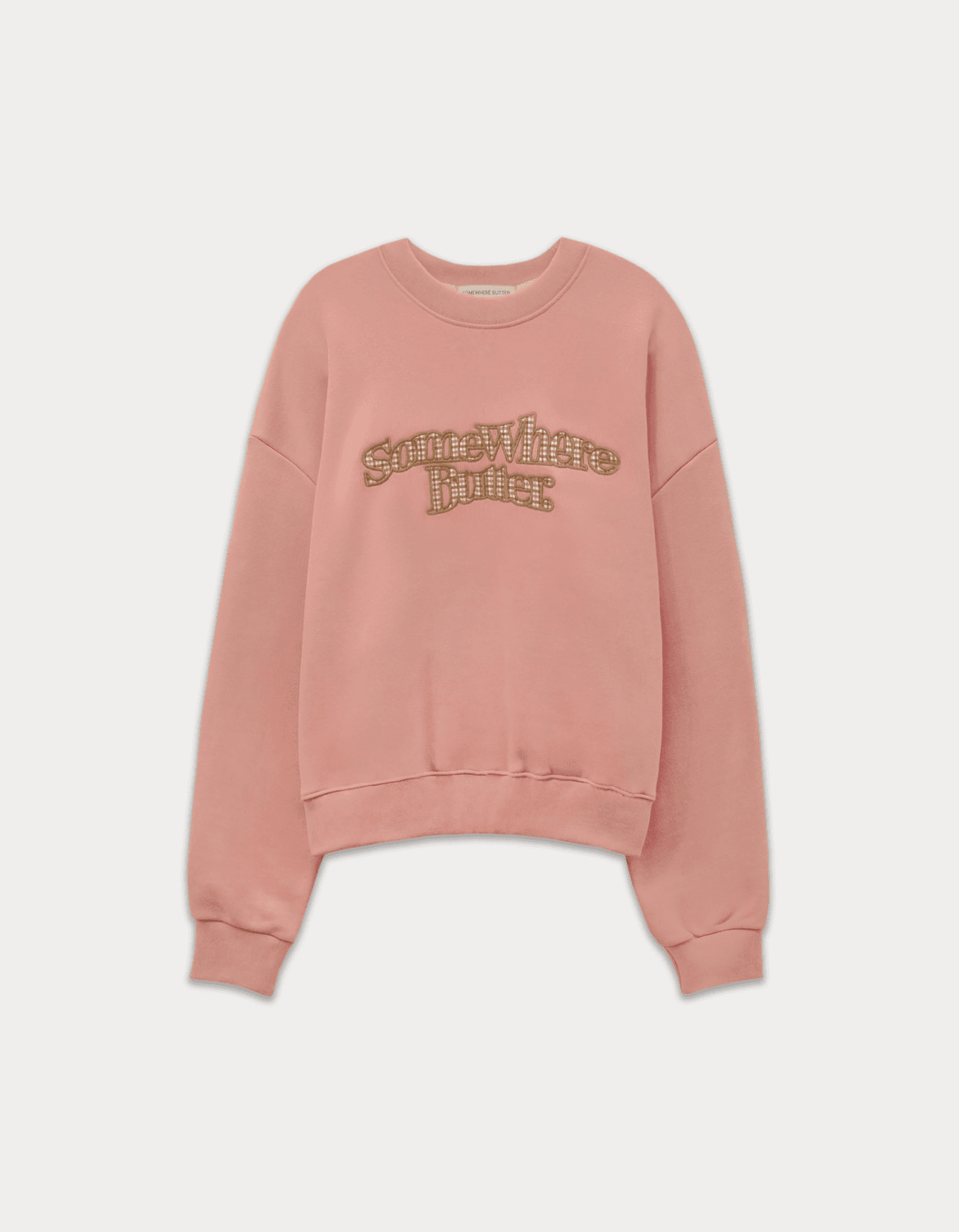 Check wave logo sweatshirt - Pink