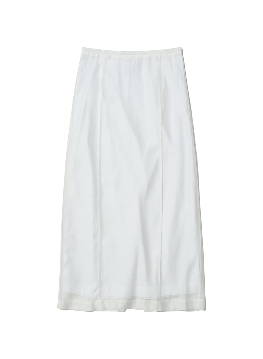 SHEER LAYERED MAXI SKIRT_WHITE