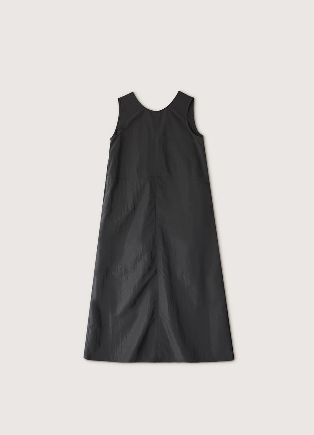 Ribbon Tie Layered Dress - Black
