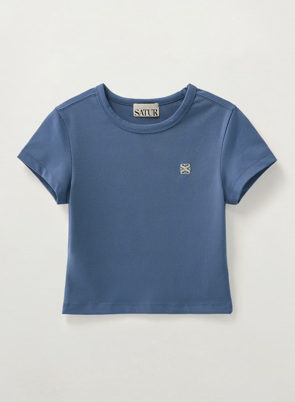 (W) Essential Basic Logo T-Shirt - Navy