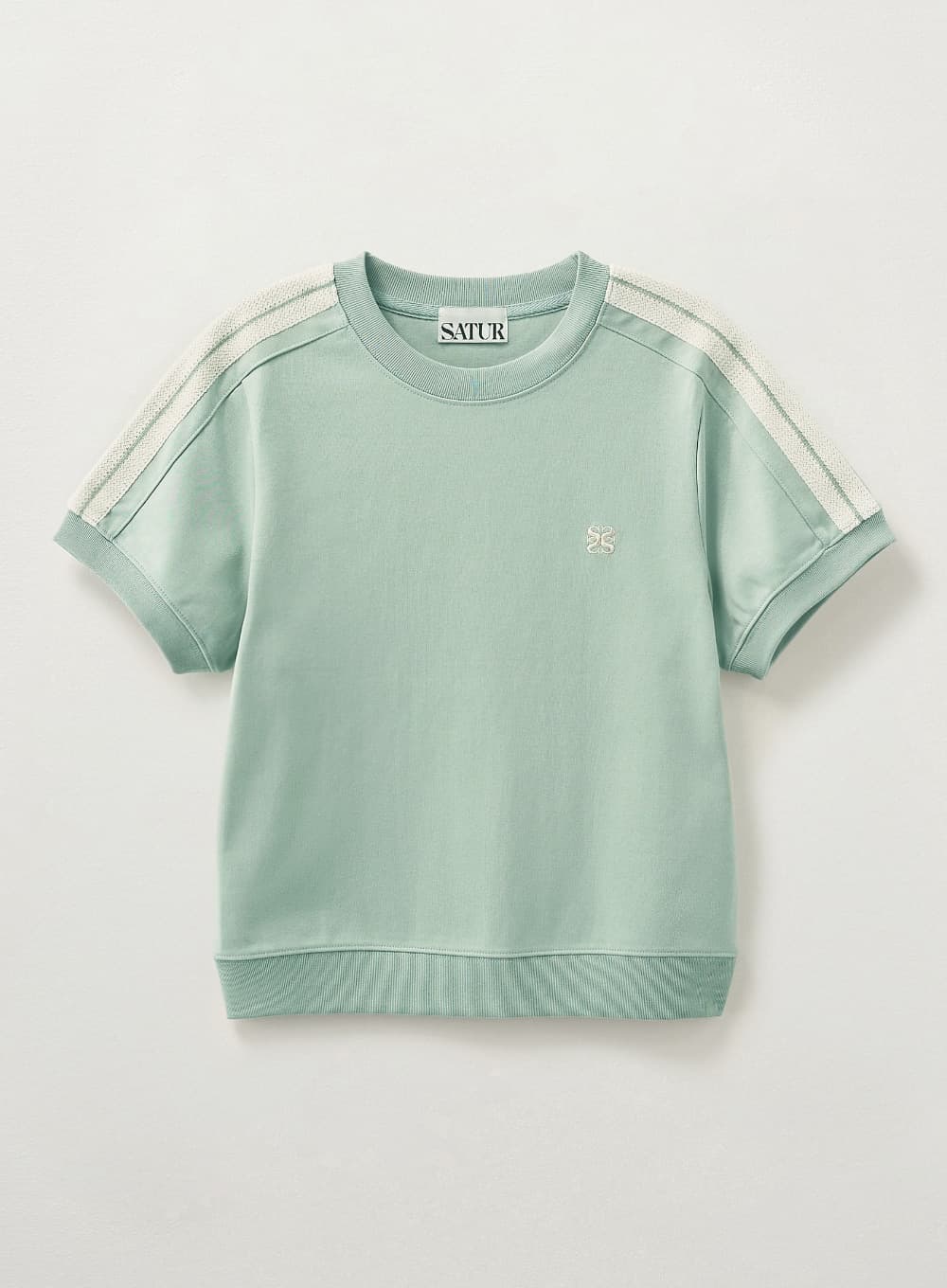 (W) Lawton Crop Half Sweatshirt - Khaki