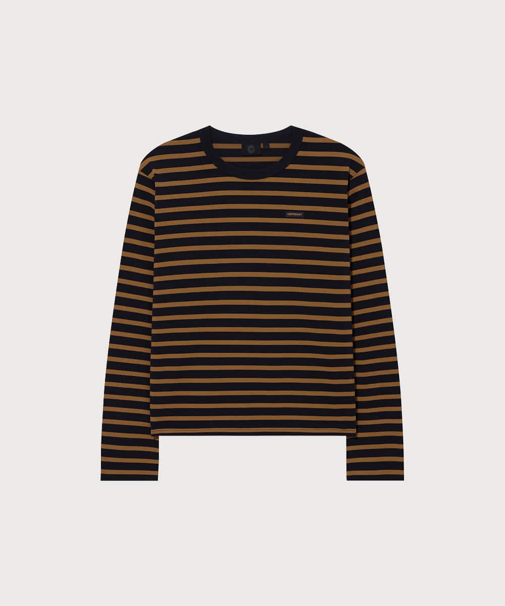 우먼 스트라이프 롱슬리브 Dark Navy