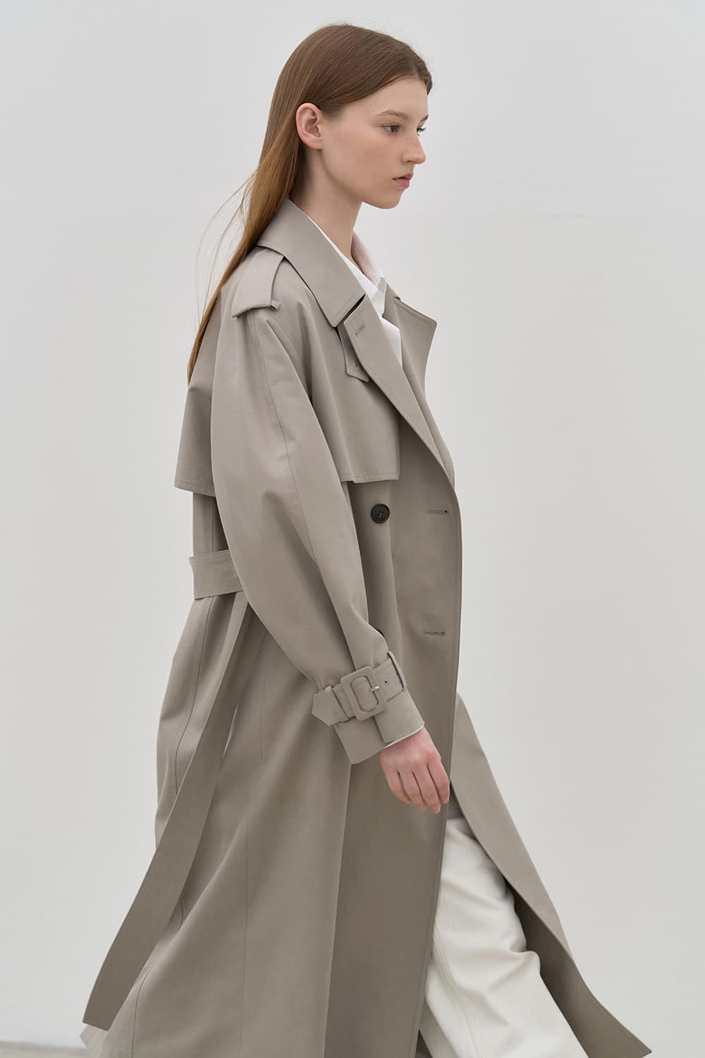 Vintage max trench coat M/grey [N6SCT01]