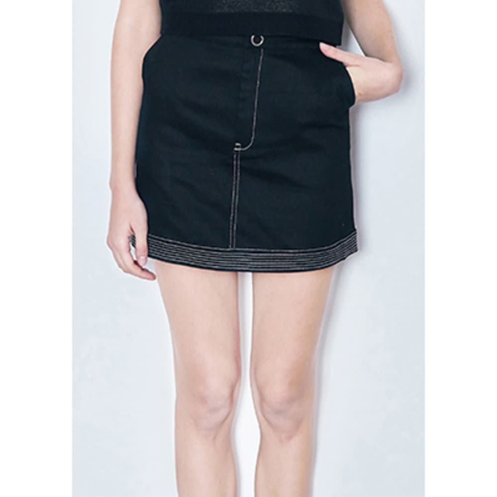 stitch mini skirt