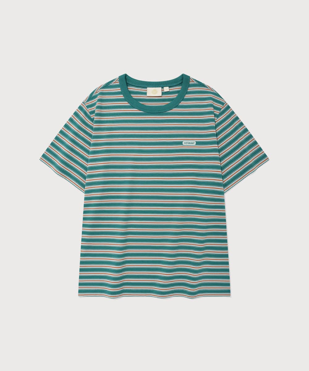 우먼 스트라이프 티셔츠 Green