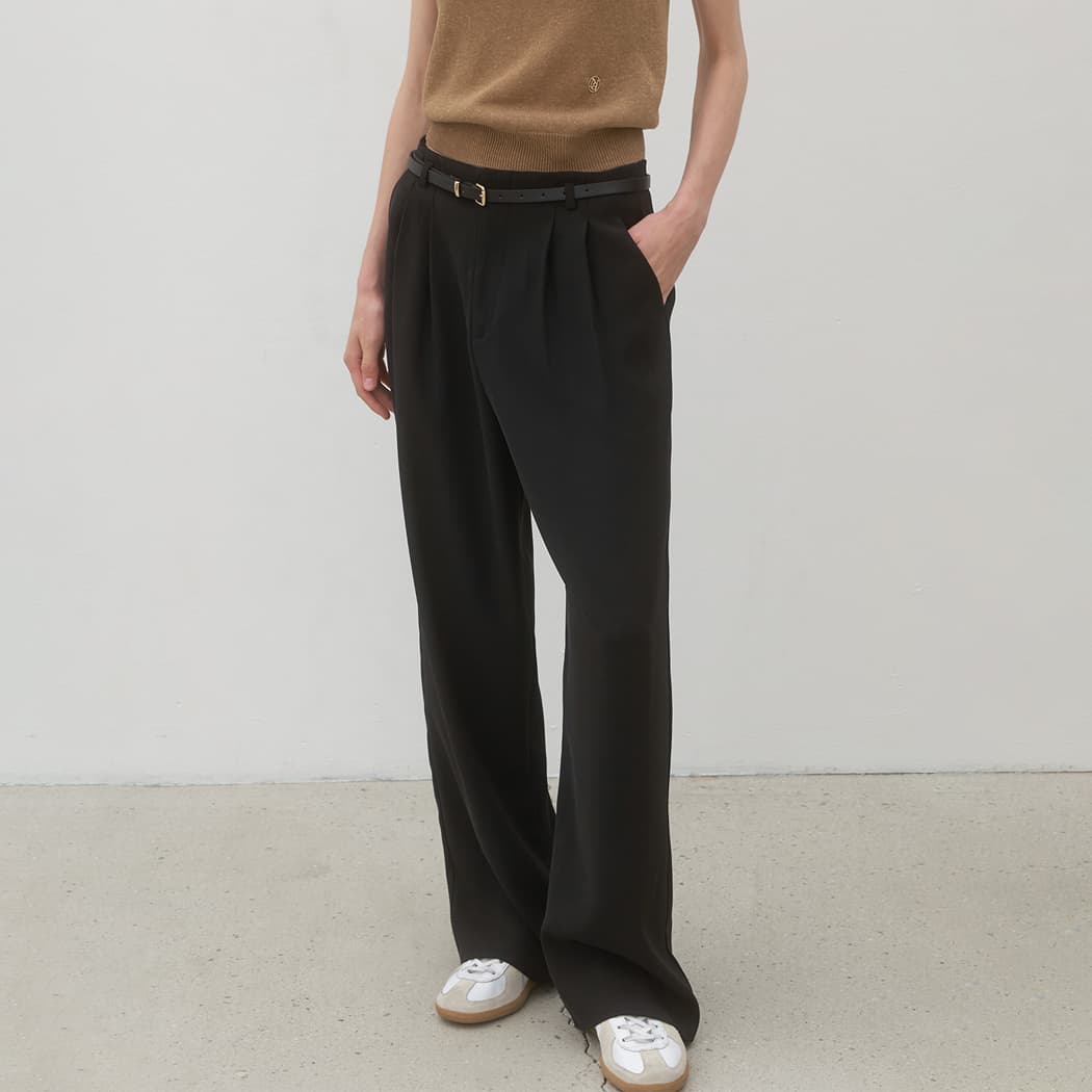 (Z-PT-5250)CLASSIC WIDE BELT SET PANTS S