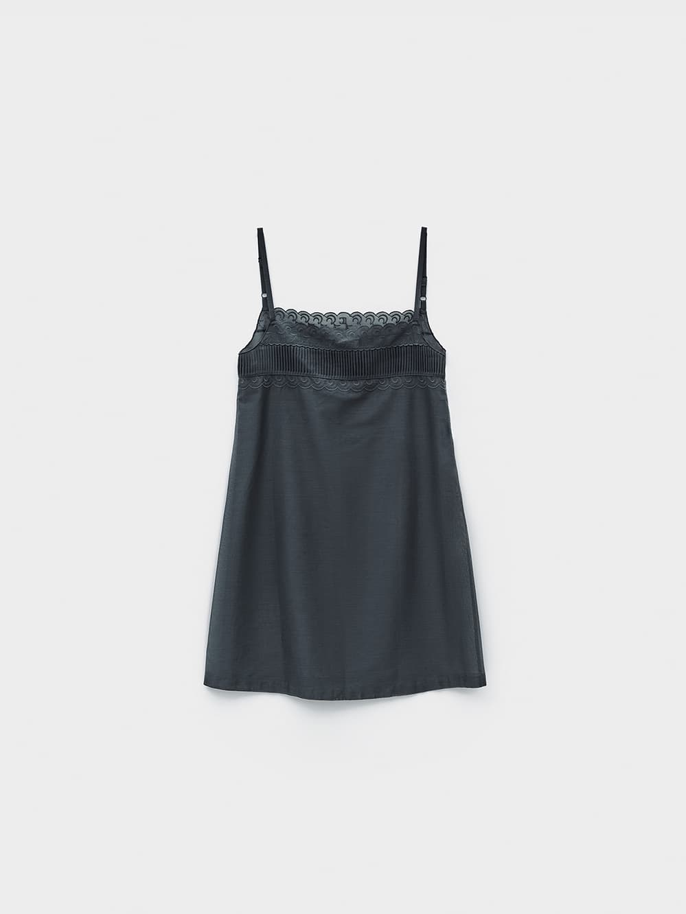 See-Through Lace Mini Dress_Charcoal