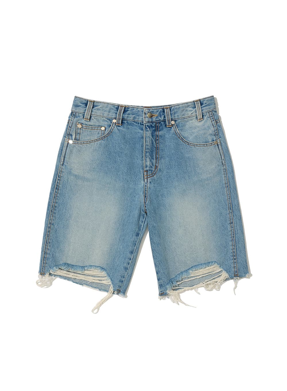 CUT OFF BERMUDA JEANS_LIGHT BLUE