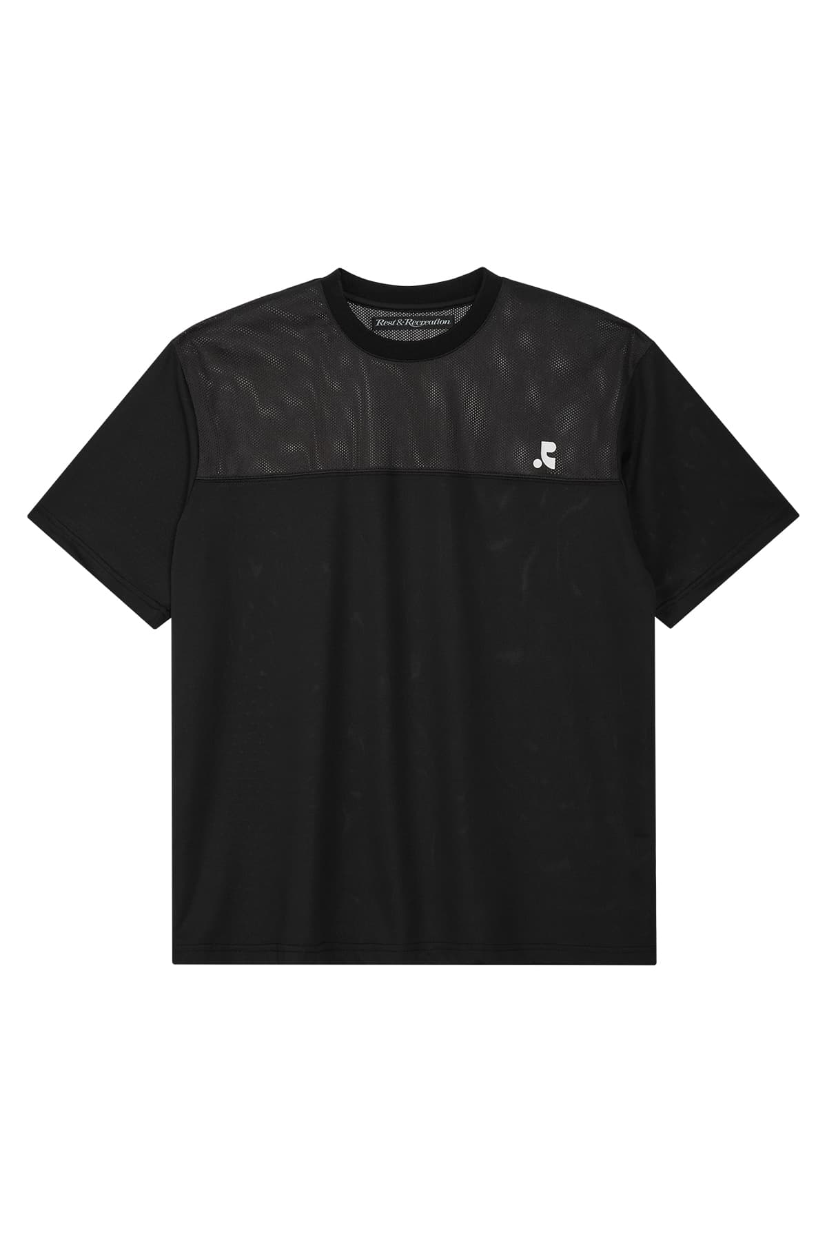 MESH CREWNECK T-SHIRT - BLACK