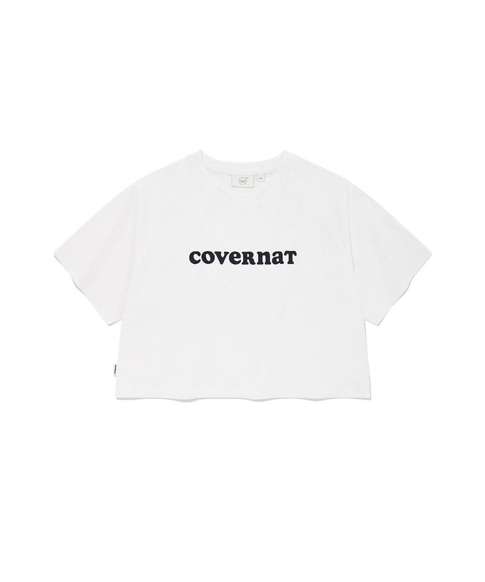 우먼 쿠퍼 로고 아이스 크롭 티셔츠 White