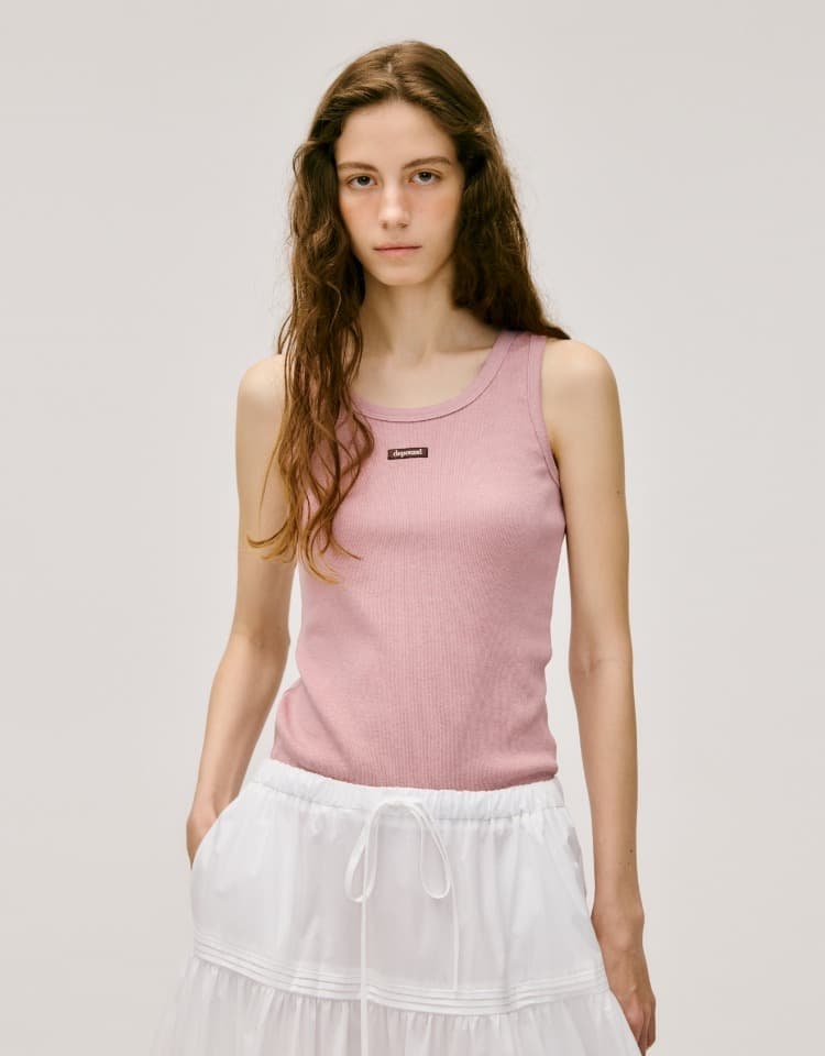 box logo sleeveless - pink