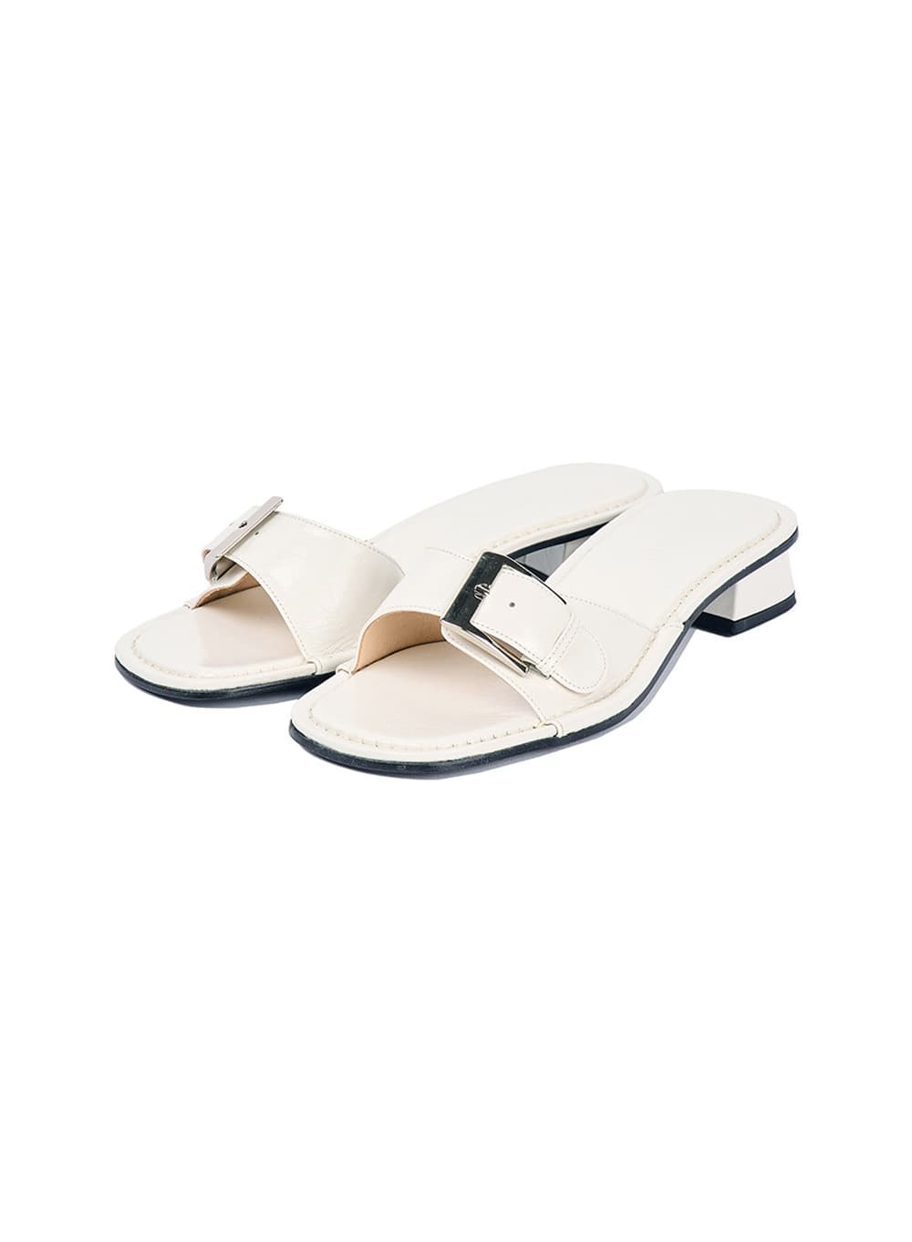 STRAP BELTED SANDAL_WHITE