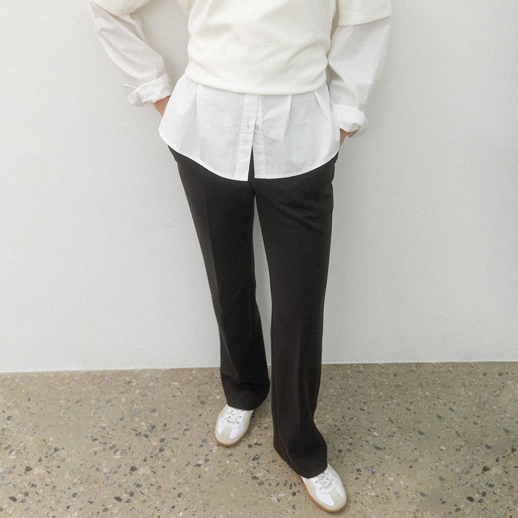 (Z-PT-5592)ESSENTIAL WARM BOOTCUT PANTS