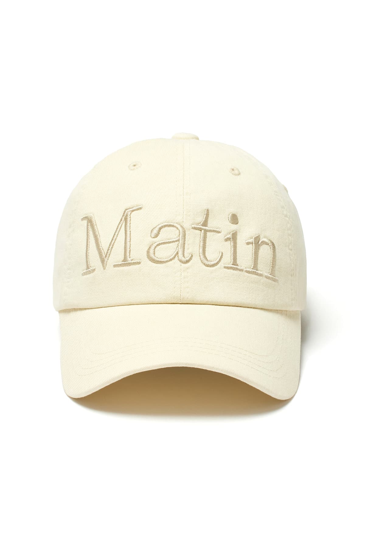 MATIN LOGO WASHED BALL CAP IN LIGHT BEIGE