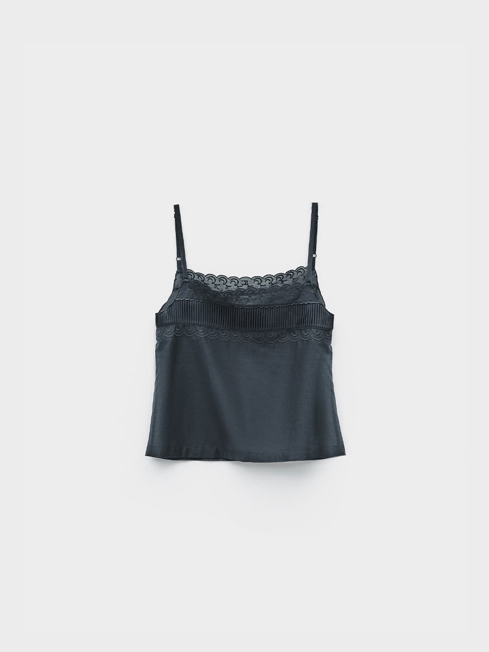 See-Through Lace Sleeveless_Charcoal