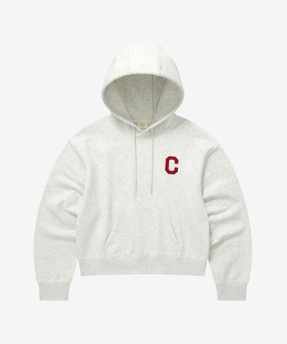 우먼 C로고 후디 헤더 그레이