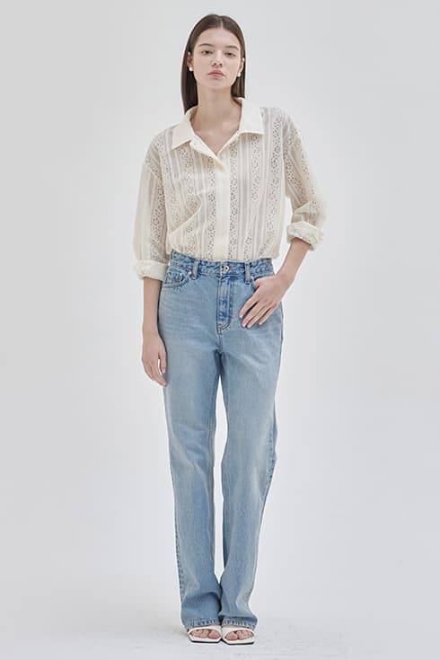 24SN straight fit denim [V/BL]